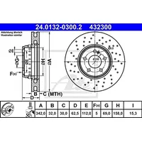 ATE Bremsscheibe 24.0132-0300.2