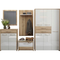 Home Affaire »Gala«, (Set, 5 St., Garderobenschrank,Schuhschrank,Schuhbank,Garderobenpaneel,Wandspiegel), Soft-Close Funktion,
