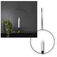 Star Trading Flamme Ring LED-Kerze 10 cm schwarz