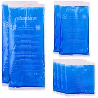 Relaxdays Kühlpad 8er Set blau