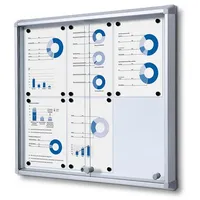 Showdown® Displays Schaukasten SL B1 silber 6x DIN A4