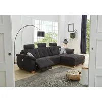 Jockenhöfer Gruppe Ecksofa mit USB-Ladestation 299x105x105 cm", schwarz (90624352-0)