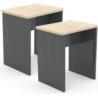 VCM 2er Set Sitzhocker Beistelltisch Esal
