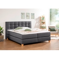 Home Affaire Boxspringbett HOME AFFAIRE "Moulay", grau (anthrazit), B:214cm
