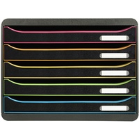 Exacompta Schubladenbox BigBoxPlus Horizon 5 Schub Schwarz/Harlekin 308914D