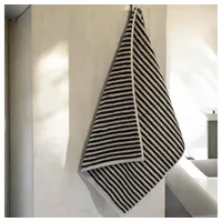 CAWÖ Natural Streifen Duschtuch 80 x 150 cm schwarz