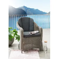 Destiny Gartensessel MALAGA 2er Set, Polyrattan, + Aluminium, Vintage