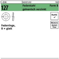 OEM Federring DIN 127 B 4 Federstahl Galvanisch Verzinkt