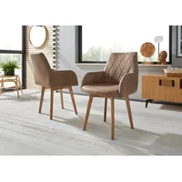Home Affaire Esszimmerstuhl »Brest«, (Set), 2 St., Microfaser, Armlehnstuhl
