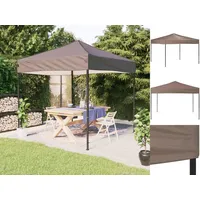 VidaXL Partyzelt Faltbar Taupe 3x3 m