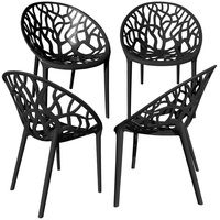 Trisens Bistrostuhl 59 x 60 x 80 cm schwarz