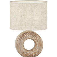 Fischer & Honsel Tischleuchte Hanke Stoff Beige Sand