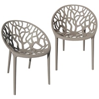 Trisens Bistrostuhl 59 x 60 x 80 cm taupe