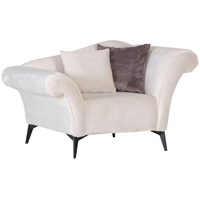GUTMANN FACTORY Ambia Home Sessel Grau, Weiß, Textil, Füllung: