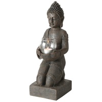 Bg Boltze Buddha Windlicht (Buddha Statue aus Kunststoff, Höhe