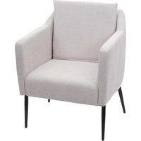 MCW Lounge-Sessel HWC-H93a, Sessel Cocktailsessel Relaxsessel ~ Stoff/Textil creme-beige