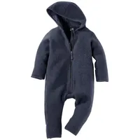 Hessnatur Wollfleece Overall in dunkelblau | Gr.: 62/68