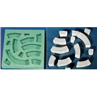 Reliefgiessmasse gips Giessform Silikonform Rundturm Basis Krippenbausteine Set 7