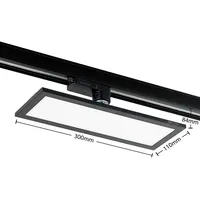 ARCCHIO LED-Panel Hairis, schwarz, 4.000 K, 30 cm, 3-Phasen