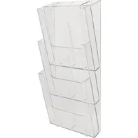 Exacompta Wandprospekthalter A4 hoch 3Fächer transparent