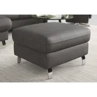 Sit&more Stauraumhocker »Grenoble«, mit Stauraum und satinierten Füßen grau