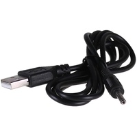 Akyga USB-Ladekabel DC Stecker 3,5 mm 0.80 m Schwarz