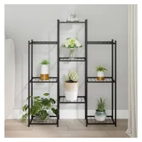 VidaXL Blumenständer 83x25x100 cm Schwarz Eisen