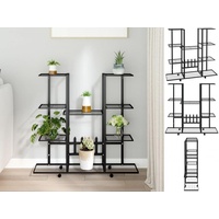 VidaXL Blumenständer mit Rollen 94,5x24,5x91,5 cm Schwarz Eisen
