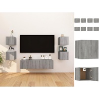 VidaXL TV-Wandschrank 8 Stk. Grau Sonoma 30,5x30x30 cm