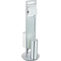 Wenko WC-Garnitur Sulmona silber Metall, 1 St.