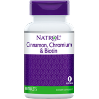 Natrol Cinnamon, Chromium & Biotin 60 Tabletten