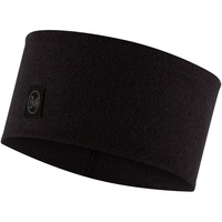 Buff Merino Wide Stirnband solid black