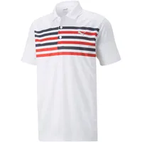 Puma Grint Polo Weiss, Rot, S