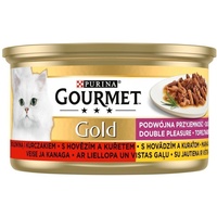 Purina Gourmet Gold mit Rindfleisch und Huhn in Sauce