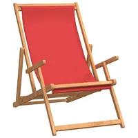 VidaXL Strandstuhl 60 x 126 x 87 cm rot