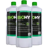 BIOHY Spülmittel (3x1l Flasche) | Frei von schädlichen Chemikalien