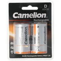 Camelion NH-D10000BP2 Wiederaufladbarer Akku D LR20 1,2 Volt mit