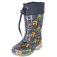 Beck Jungen Blinking Robots Rain Boot, Dunkelblau, 28 EU