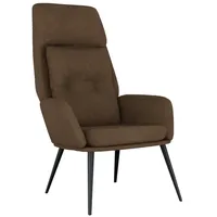 VidaXL Relaxsessel Braun Wildleder-Optik