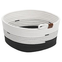 Kela Korb Hedda, Ø 32 cm Baumwolle-/Polyestermischung, weiß-schwarz, 24459