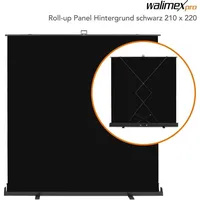 Walimex pro Roll-up Panel Hintergrund schwarz 210x220 (23211)