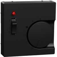 Merten MEG5760-0403 Zentralplatte für Raumtemperaturregler-Einsatz mit Schalter, schwarz matt