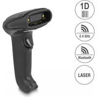 DeLock Barcode Scanner 1D Laser für 2.4 GHz, Bluetooth