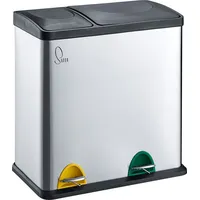 Svita TC2Combo35 Mülleimer Edelstahl Abfalleimer Mülltrennung (12l + 23l)