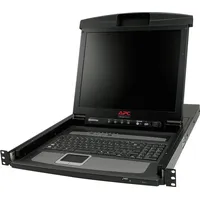 APC 17" Rack-LCD-Konsole mit integriertem, analogem KVM-Switch mit 8