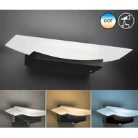 Fischer Leuchten Wandleuchte Wandlampe LED Dimmbar Flurleuchte Schlafzimmerlampe schwarz