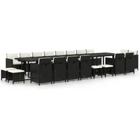 VidaXL Garten-Essgruppe 21-tlg. Schwarz