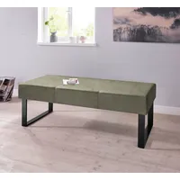 Home Affaire Sitzbank »Oliver«, Breite 140cm, mit Metallgestell grün