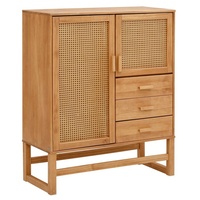 Home Affaire Highboard »Linz«, Stauraumschrank mit Rattangeflecht auf den