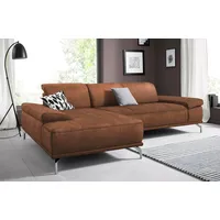 PLACES OF STYLE Ecksofa »Caluna«, Inkl.Sitztiefenverstellung braun